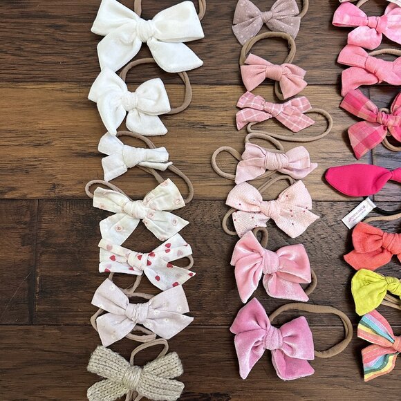 Baby Girls' Nylon Headband Hair Bow Bundle/Lot - Picture 2 of 4
